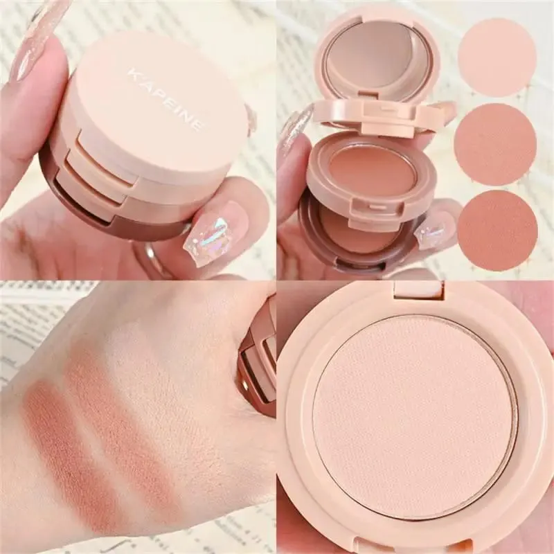 3 in 1 Matte Highlighter Blush Palette Pearly Blush Shiny Eyeshadow Face Makeup Palette