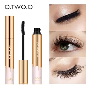 3D Mascara for Lengthening Black Lashes - Eyelash Extension with Eye Lashes Brush, Beauty Makeup for Long-Wearing Gold Color Mascara.