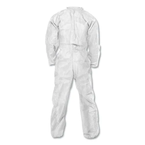 A20 Elastic Back Wrist/ankle Coveralls, X-large, White, 24/carton