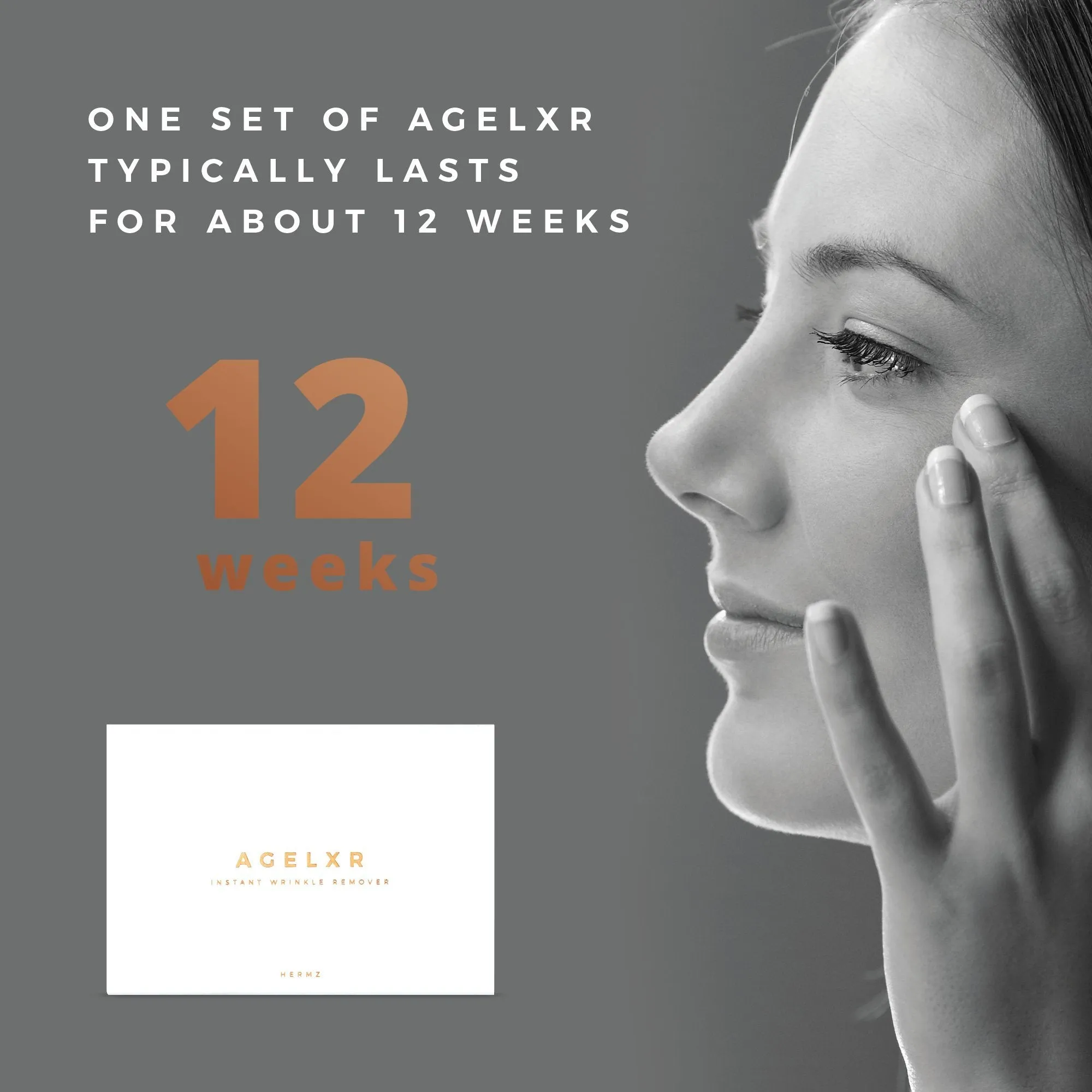 AGELXR - Instant Wrinkle Remover (30 Vials 0.6ml Each) - Quickly Tightens Wrinkles, Fine Lines and Diminishes Puffy Eyes. Instant Facelift Serum - Anti-Aging Formula with Argireline®