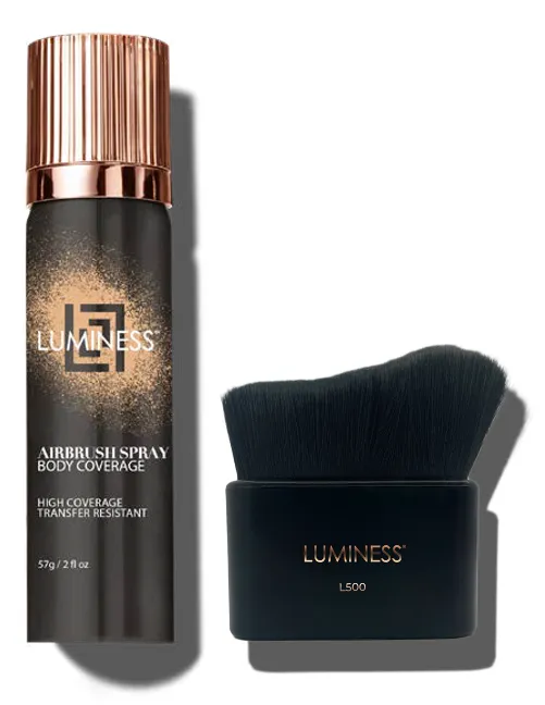 Airbrush Spray Full Coverage Body & Face Foundation with Buffing Brush