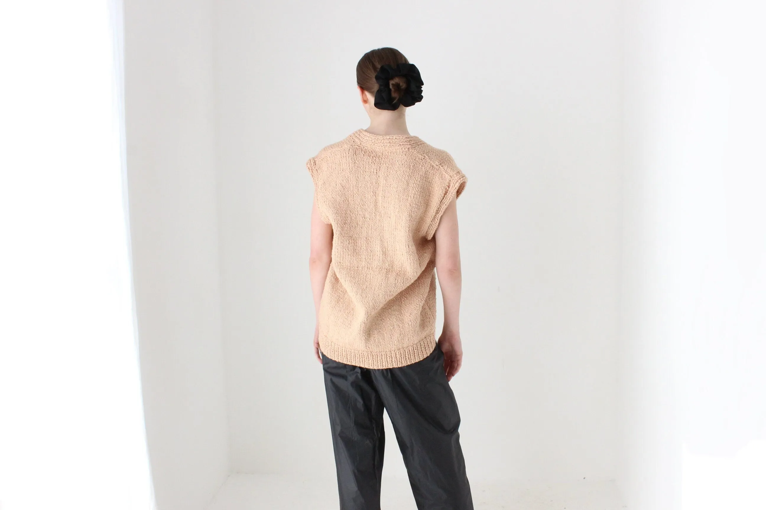 BALLETCORE 80s Hand Knit Oversized Sweater Vest