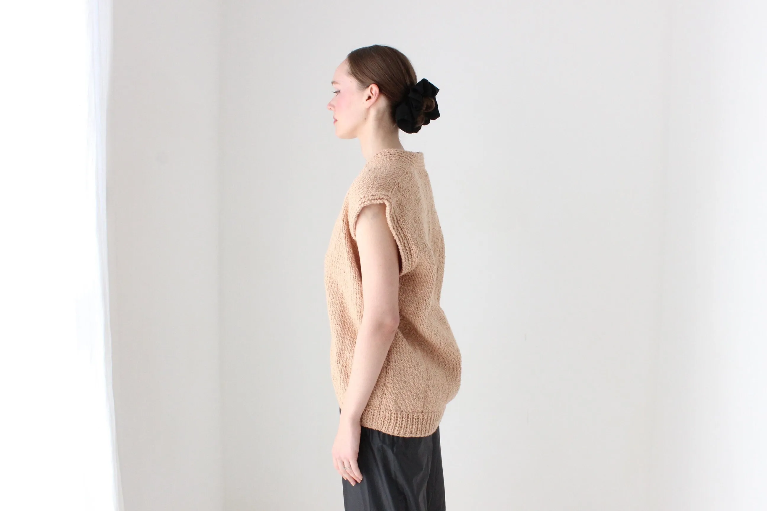 BALLETCORE 80s Hand Knit Oversized Sweater Vest