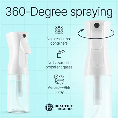 BeautifyBeauties Spray Bottle For Hair – Continuous Mister Spray Bottle