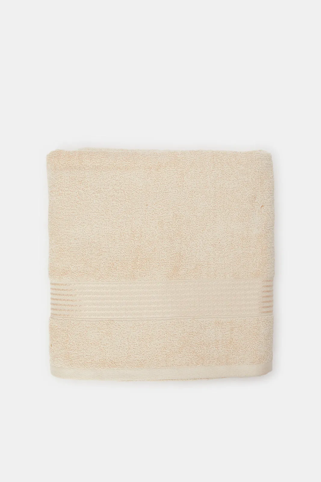 Beige Soft Cotton Beach Towel