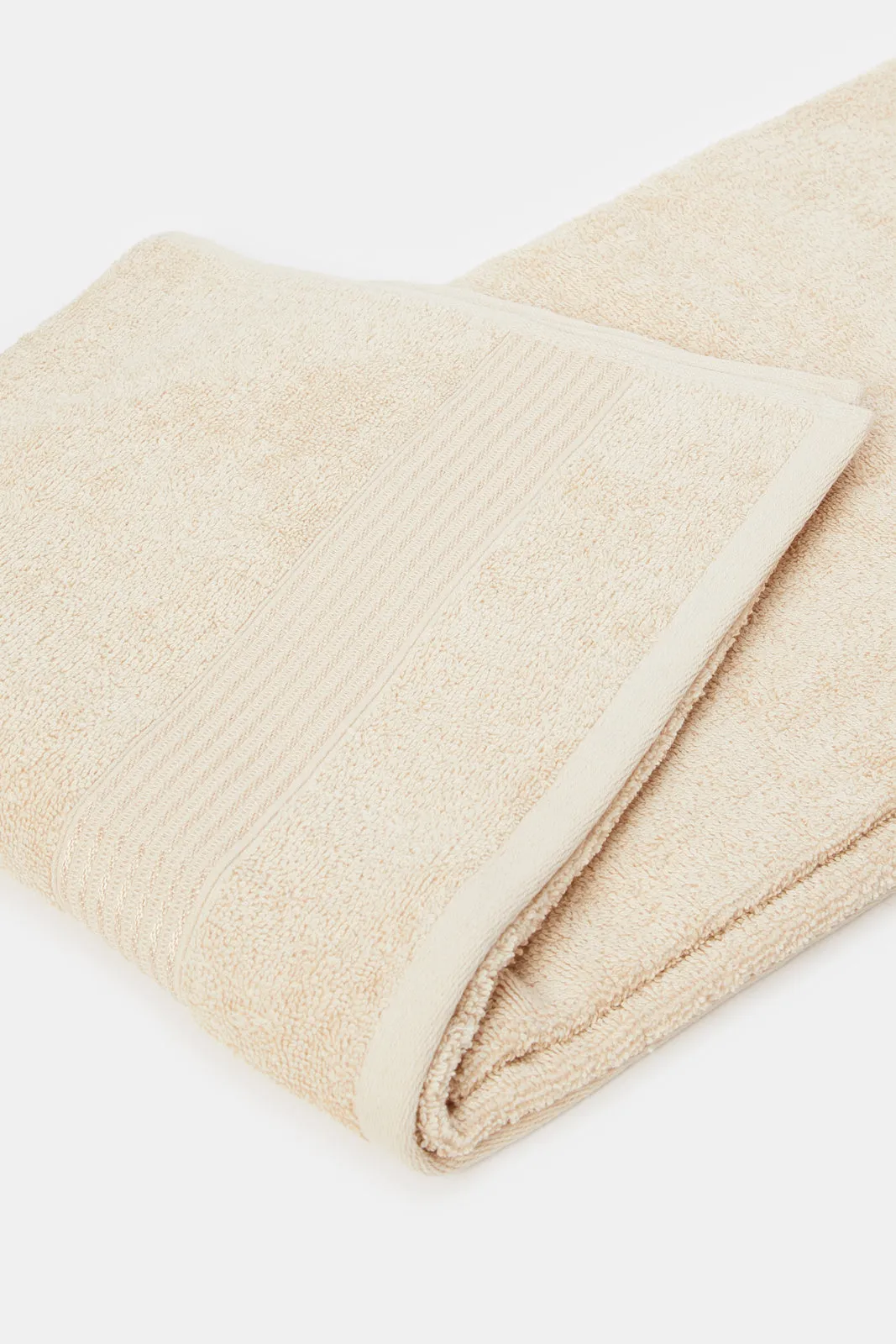 Beige Soft Cotton Beach Towel