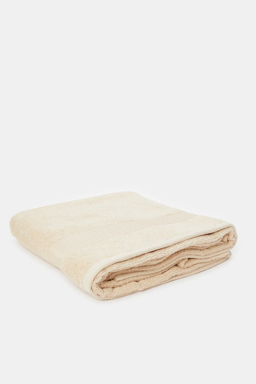 Beige Soft Cotton Beach Towel