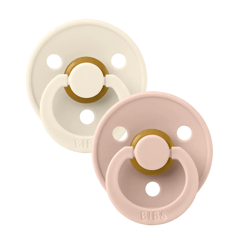 BIBS Pacifier 2 PK Blush/Ivory