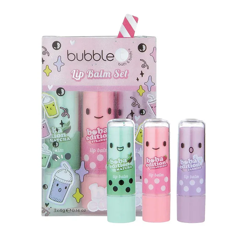 Bubble T Cosmetics Boba Tea Lip Balm Gift Set (3 x 4g)