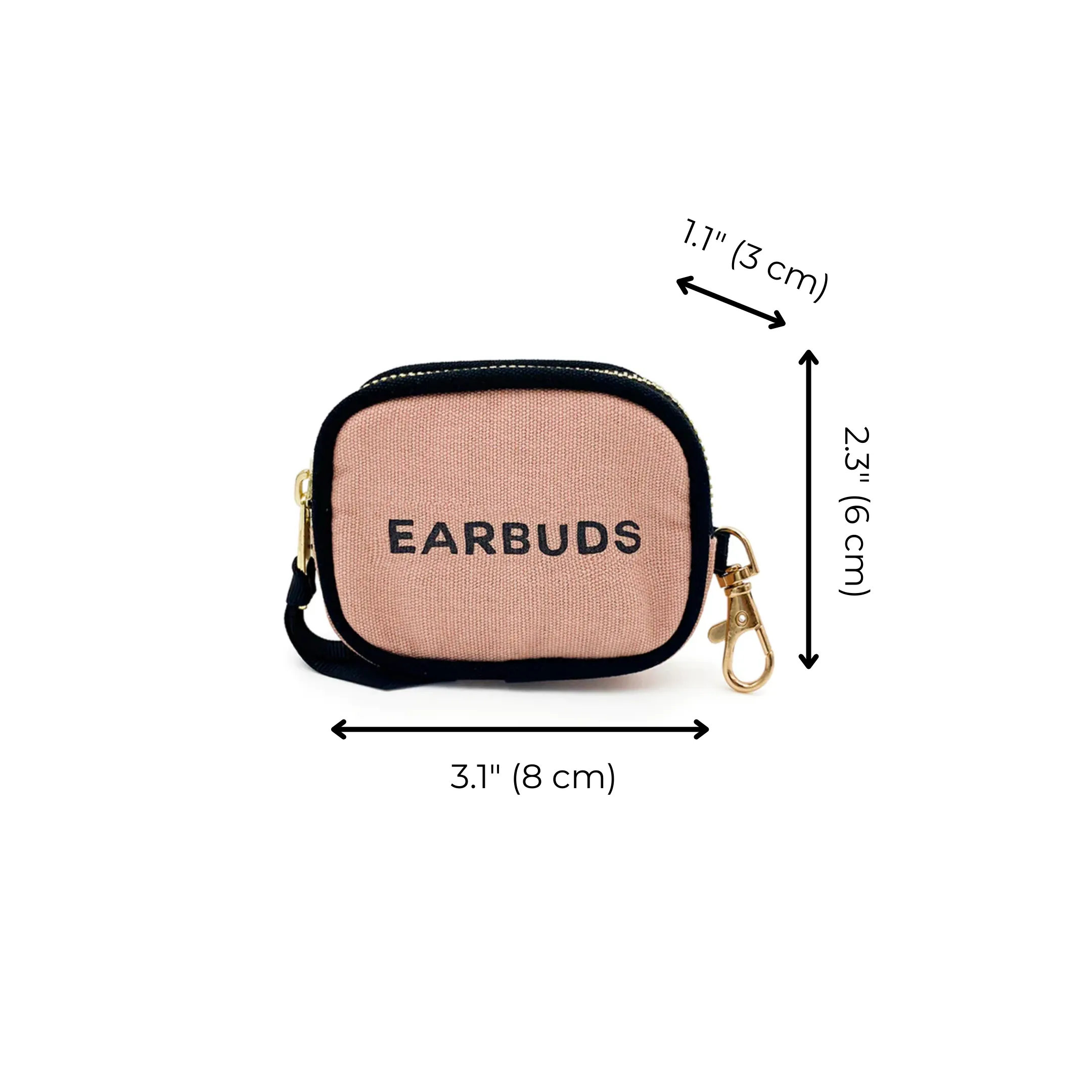 Earbuds/Airpods Case with clasp, Pink