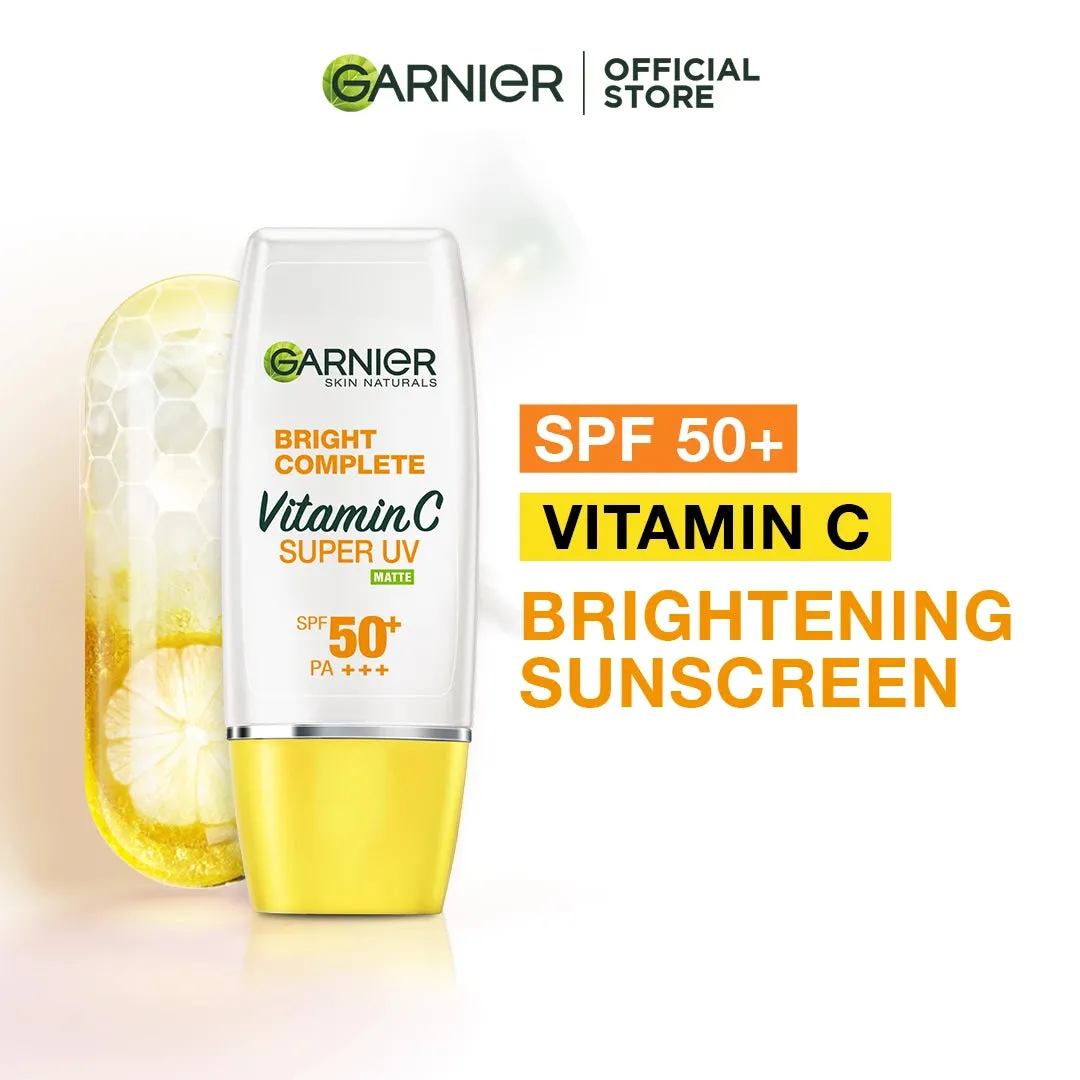 Garnier Bright Complete Vitamin C Super UV Matte Sunscreen SPF50  - 30ML