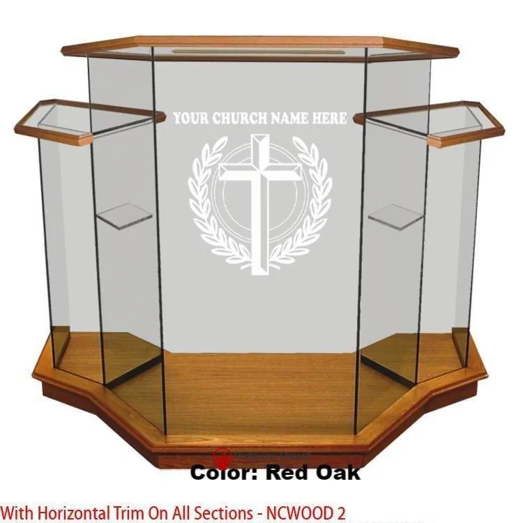 Glass Pulpit NC1/NC1G Prestige WINGED - FREE SHIPPING!