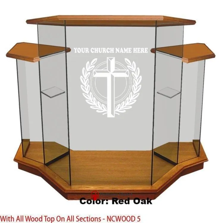 Glass Pulpit NC1/NC1G Prestige WINGED - FREE SHIPPING!