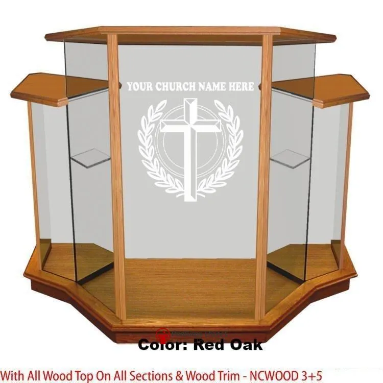 Glass Pulpit NC1/NC1G Prestige WINGED - FREE SHIPPING!