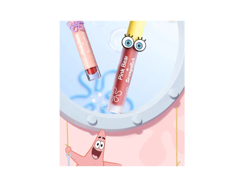 Pink Bear SpongeBob Squarepants Mirror Lip Glaze